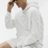 Double Take Hoodie – Weiß meliert