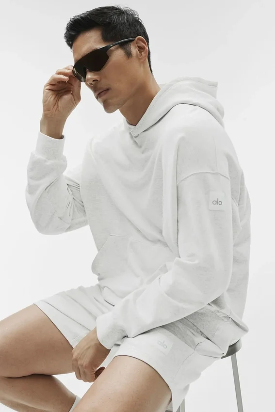 Double Take Hoodie – Weiß meliert