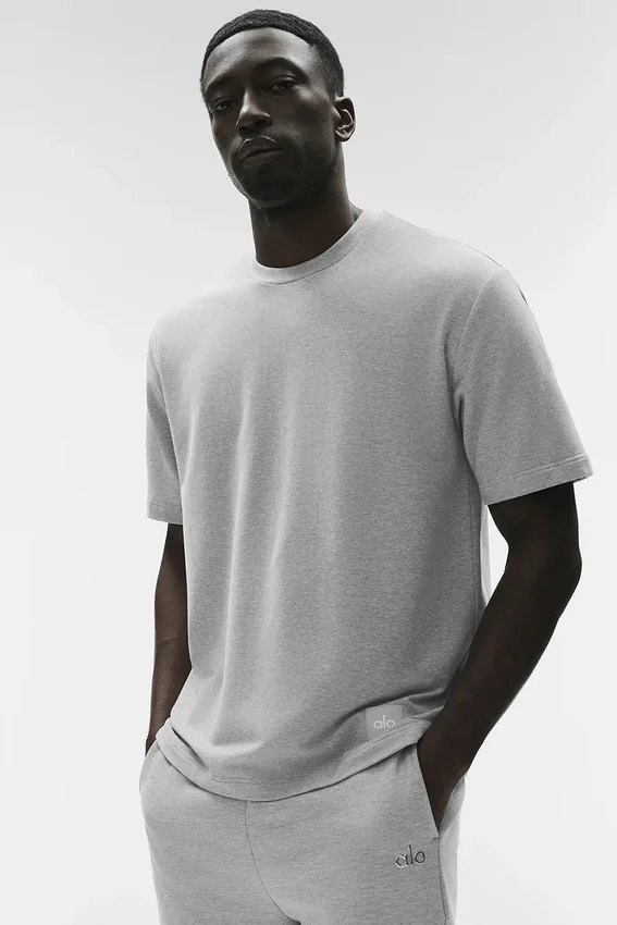 Double Take Kurzarmshirt – Athletic Heather Grey