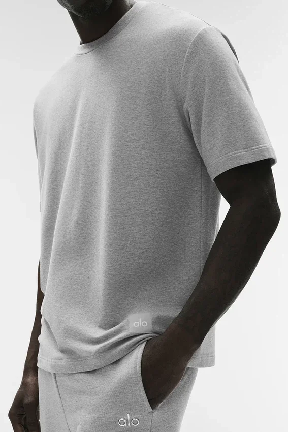 Double Take Kurzarmshirt – Athletic Heather Grey