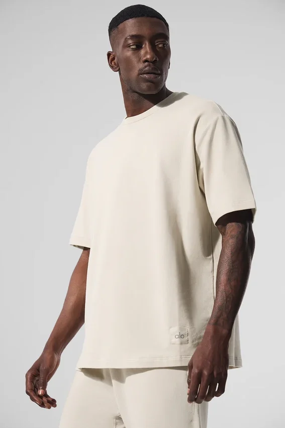 Double Take Kurzarmshirt – Bone