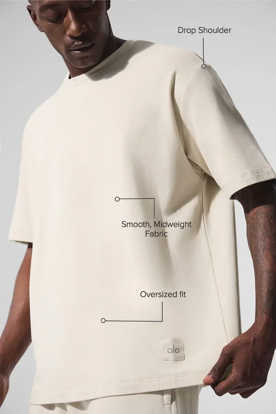 Double Take Kurzarmshirt – Bone