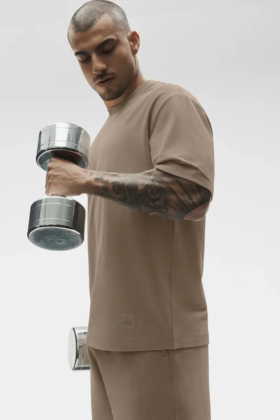Double Take Kurzarmshirt – Gravel