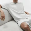 Double Take Kurzarmshirt – Weiß meliert