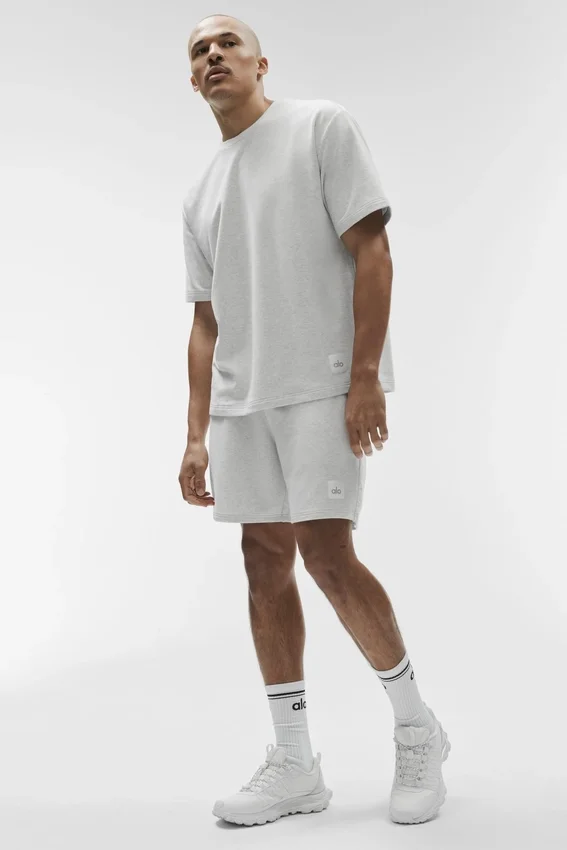 Double Take Kurzarmshirt – Weiß meliert