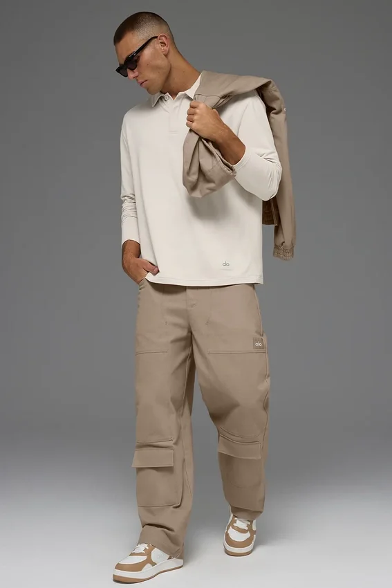 „Double Take“ Langarmshirt – Beige