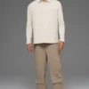 „Double Take“ Langarmshirt – Beige
