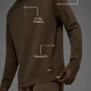 Double Take Langarmshirt mit 1/4-Reißverschluss – Espresso