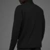 Double Take Langarmshirt mit 1/4-Reißverschluss – Schwarz