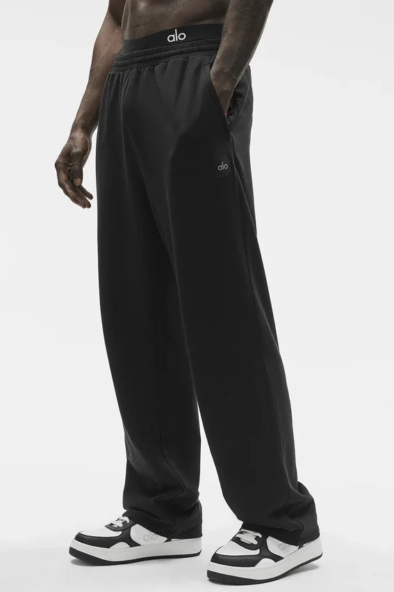 Double Take Straight Leg Hose – Schwarz
