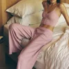 Dreamlight-Hose mit mittlerer Leibhöhe und geradem Schnitt – Vintage-Pink