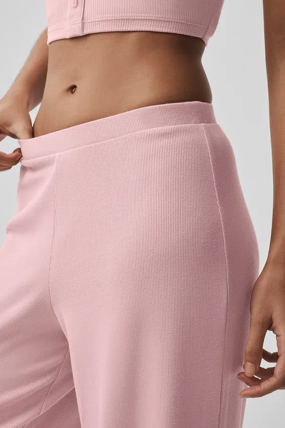 Dreamlight-Hose mit mittlerer Leibhöhe und geradem Schnitt – Vintage-Pink
