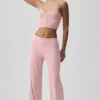 Dreamlight-Hose mit mittlerer Leibhöhe und geradem Schnitt – Vintage-Pink