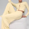 Dreamlight Straight-Hose mit mittlerer Leibhöhe – Candlelight Yellow