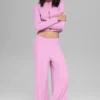 Dreamlight Straight-Hose mit mittlerer Leibhöhe – Candy Heart Pink
