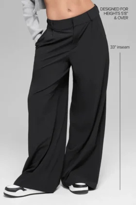 Dreamscape-Hose mit High-Waist (lang) – Schwarz