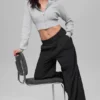 Dreamscape-Hose mit High-Waist (lang) – Schwarz
