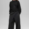 Dreamscape-Hose mit High-Waist (Shorts) – Schwarz