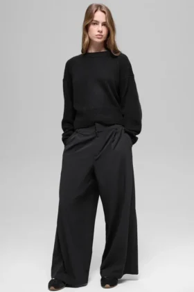Dreamscape-Hose mit High-Waist (Shorts) – Schwarz