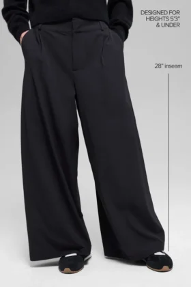 Dreamscape-Hose mit High-Waist (Shorts) – Schwarz