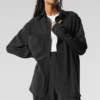 Dreamscape Langarmshirt mit Knopfleiste – Schwarz