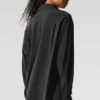 Dreamscape Langarmshirt mit Knopfleiste – Schwarz