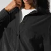 Dreamscape Langarmshirt mit Knopfleiste – Schwarz