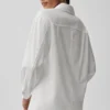 Dreamscape Langarmshirt mit Knopfleiste – Weiß