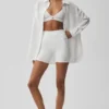 5" High-Waist Airbrush Biker Short – Weiß