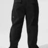 Edition Sueded Straight Leg Hose – Schwarz