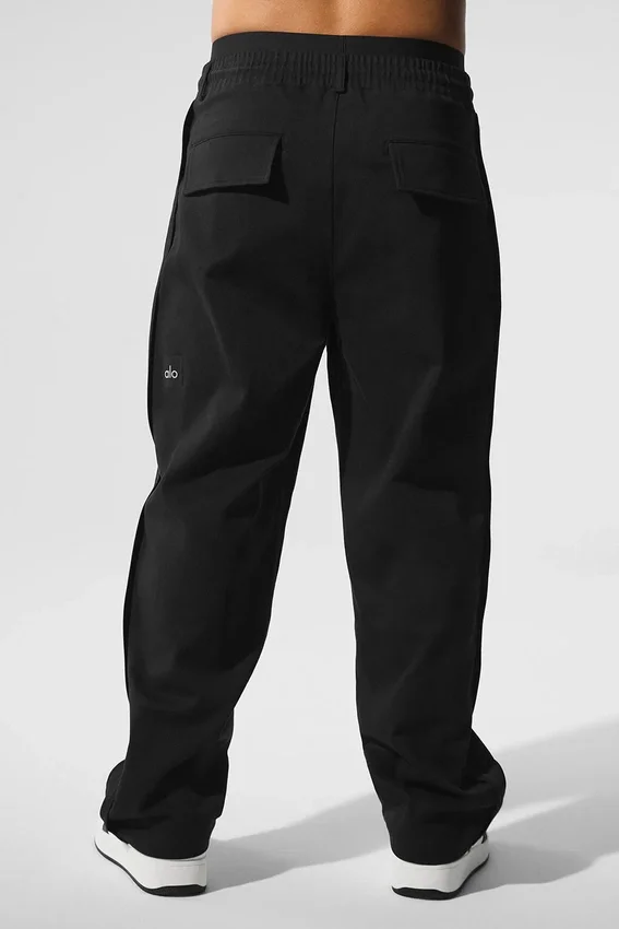Edition Sueded Straight Leg Hose – Schwarz