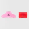Effortless Claw Clip (2er-Pack) – Bonbonherz-Rosa/Leuchtendes Rot