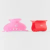 Effortless Claw Clip (2er-Pack) – Bonbonherz-Rosa/Leuchtendes Rot
