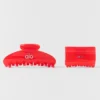 Effortless Claw Clip (2er-Pack) – Leuchtend Rot