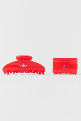 Effortless Claw Clip (2er-Pack) – Leuchtend Rot