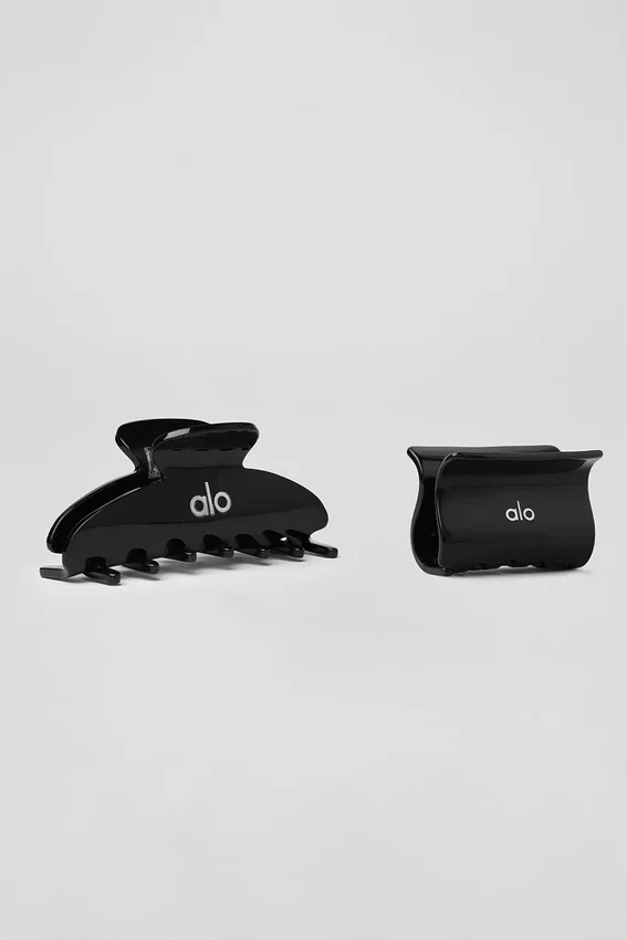 Effortless Claw Clip (2er-Pack) – Schwarz