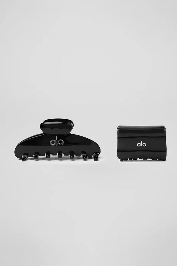 Effortless Claw Clip (2er-Pack) – Schwarz