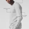 Elevate Waffle Langarmshirt – Athletic Heather Grey