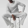 Elevate Waffle Langarmshirt – Athletic Heather Grey
