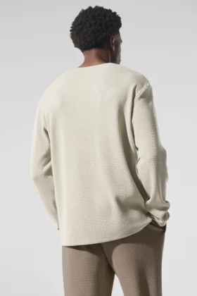 Elevate Waffle Langarmshirt – Bone