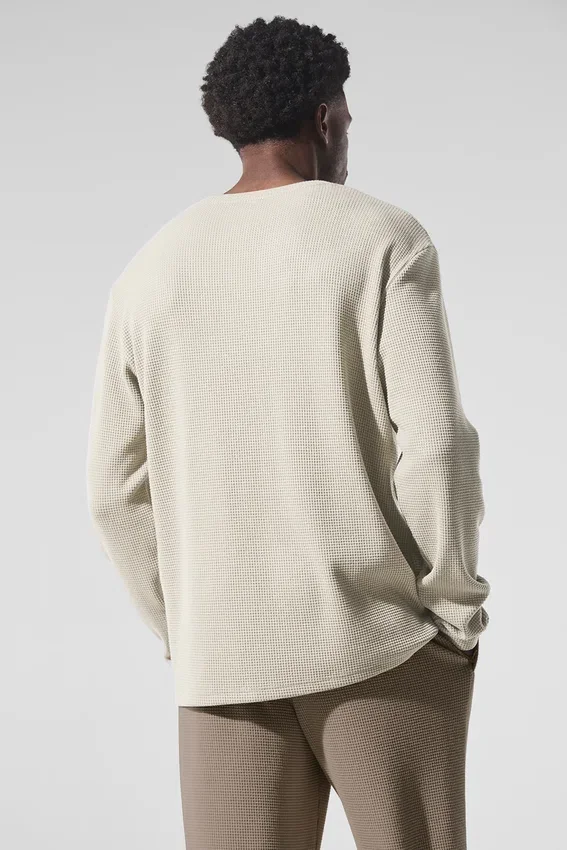 Elevate Waffle Langarmshirt – Bone