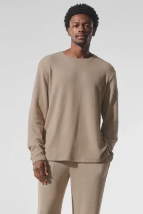 Elevate Waffle Langarmshirt – Gravel