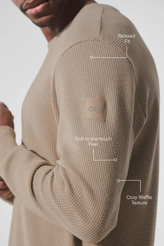 Elevate Waffle Langarmshirt – Gravel
