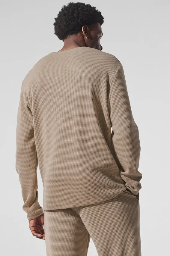 Elevate Waffle Langarmshirt – Gravel