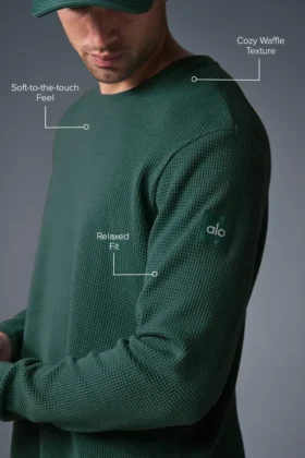Elevate Waffle Langarmshirt – Winter Ivy
