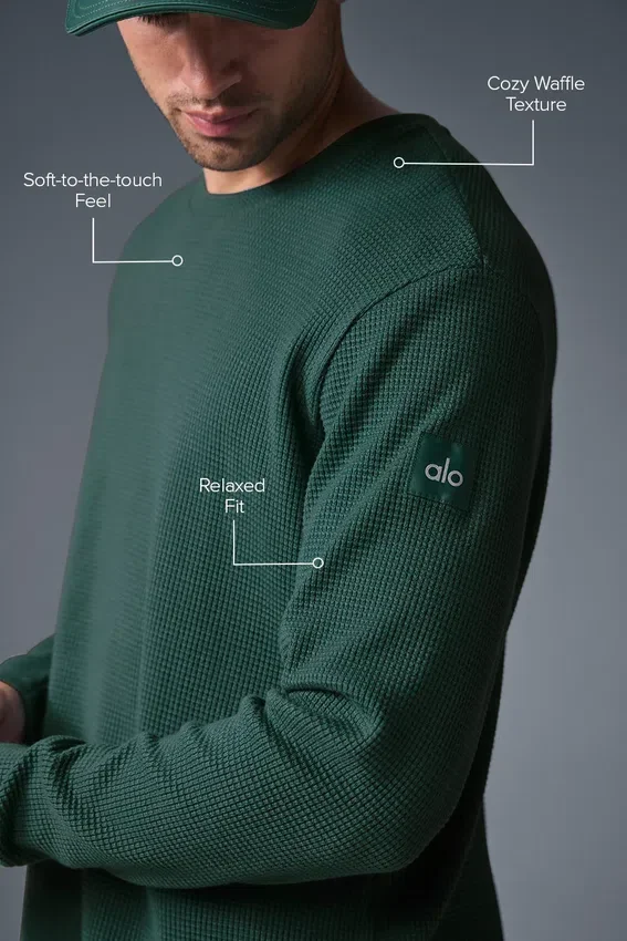 Elevate Waffle Langarmshirt – Winter Ivy