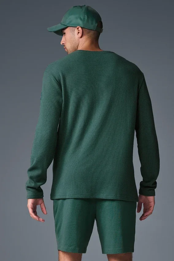 Elevate Waffle Langarmshirt – Winter Ivy