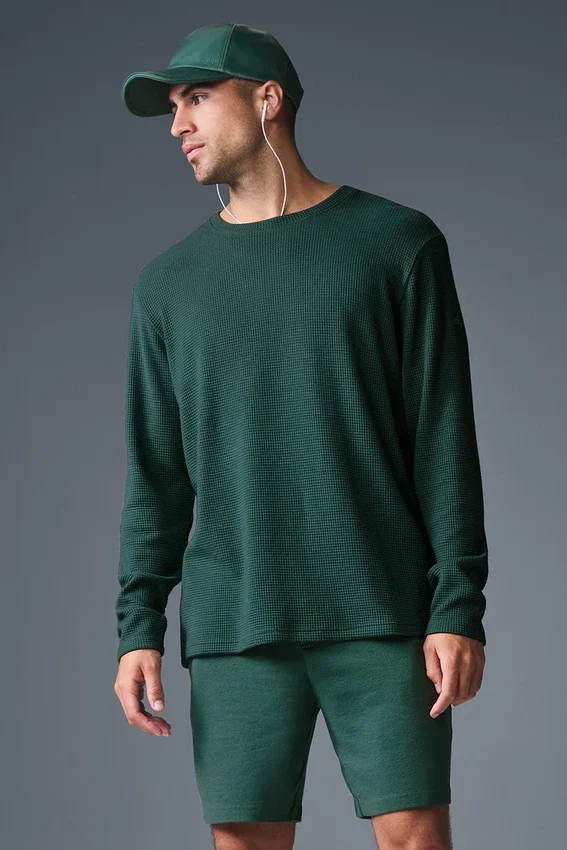 Elevate Waffle Langarmshirt – Winter Ivy
