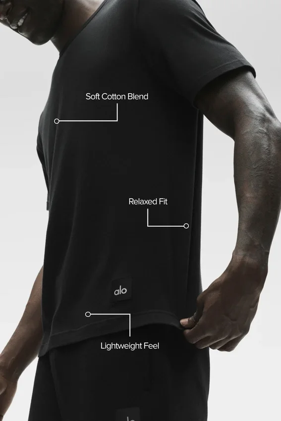 Essential Kurzarmshirt für den Street-Stil – Schwarz
