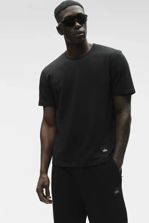 Essential Kurzarmshirt für den Street-Stil – Schwarz